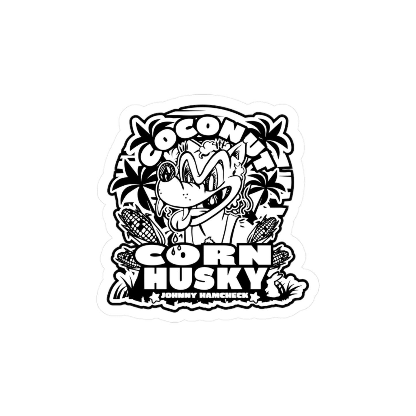 Coconut Corn Husky - Sticker