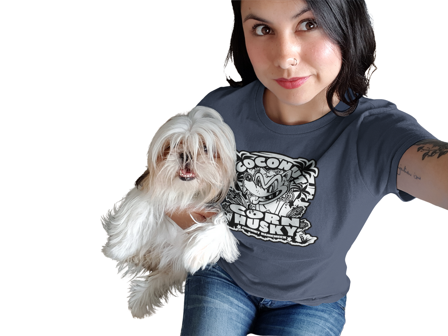 Coconut CornHusky Logo- T- shirt