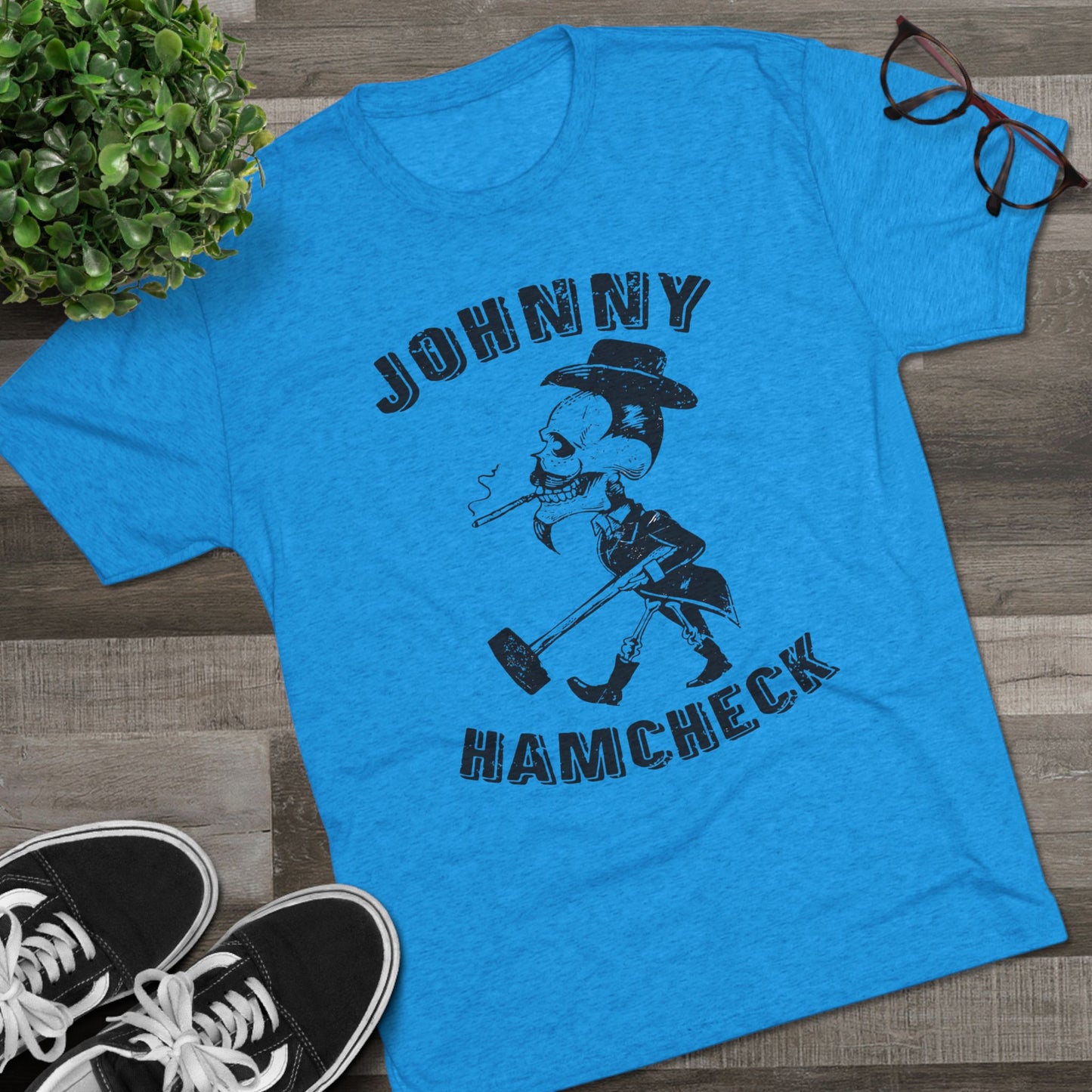 Johnny Hamcheck Blk Logo T-Shirt