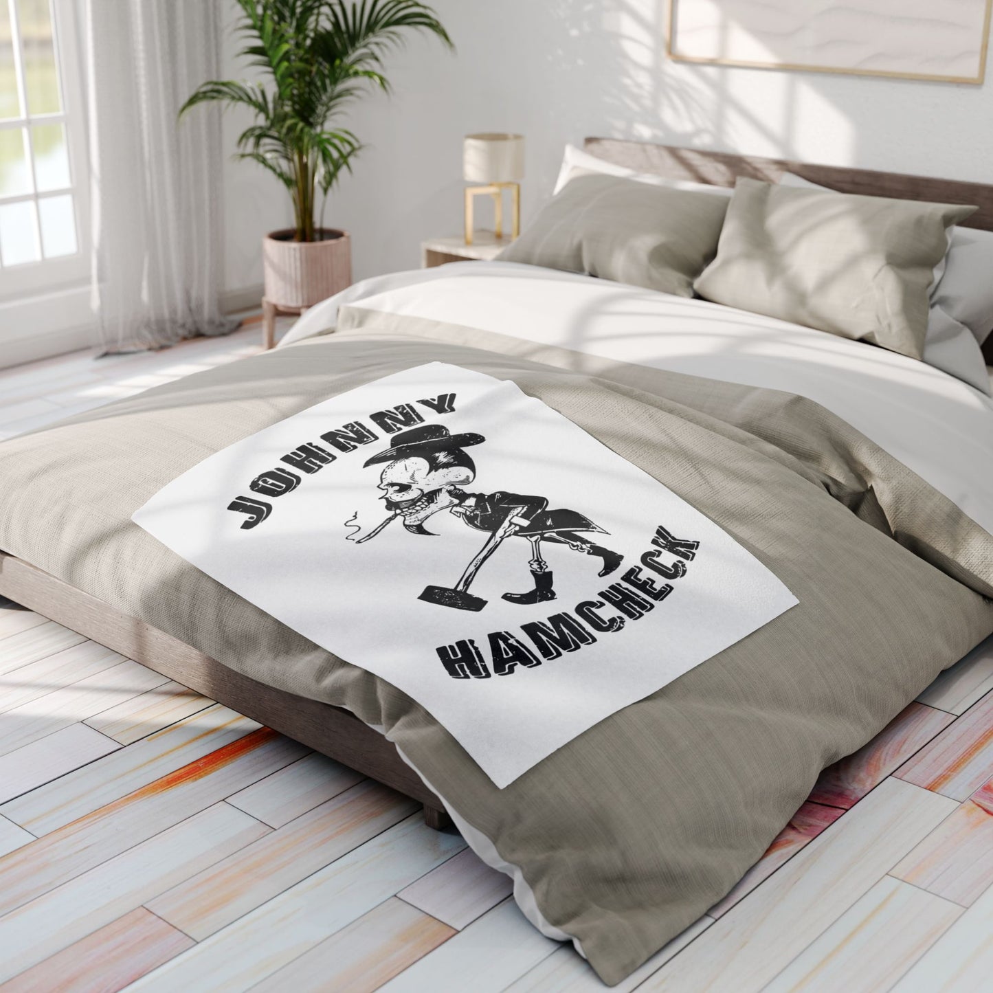 Johnny Hamcheck - Arctic Fleece Blanket