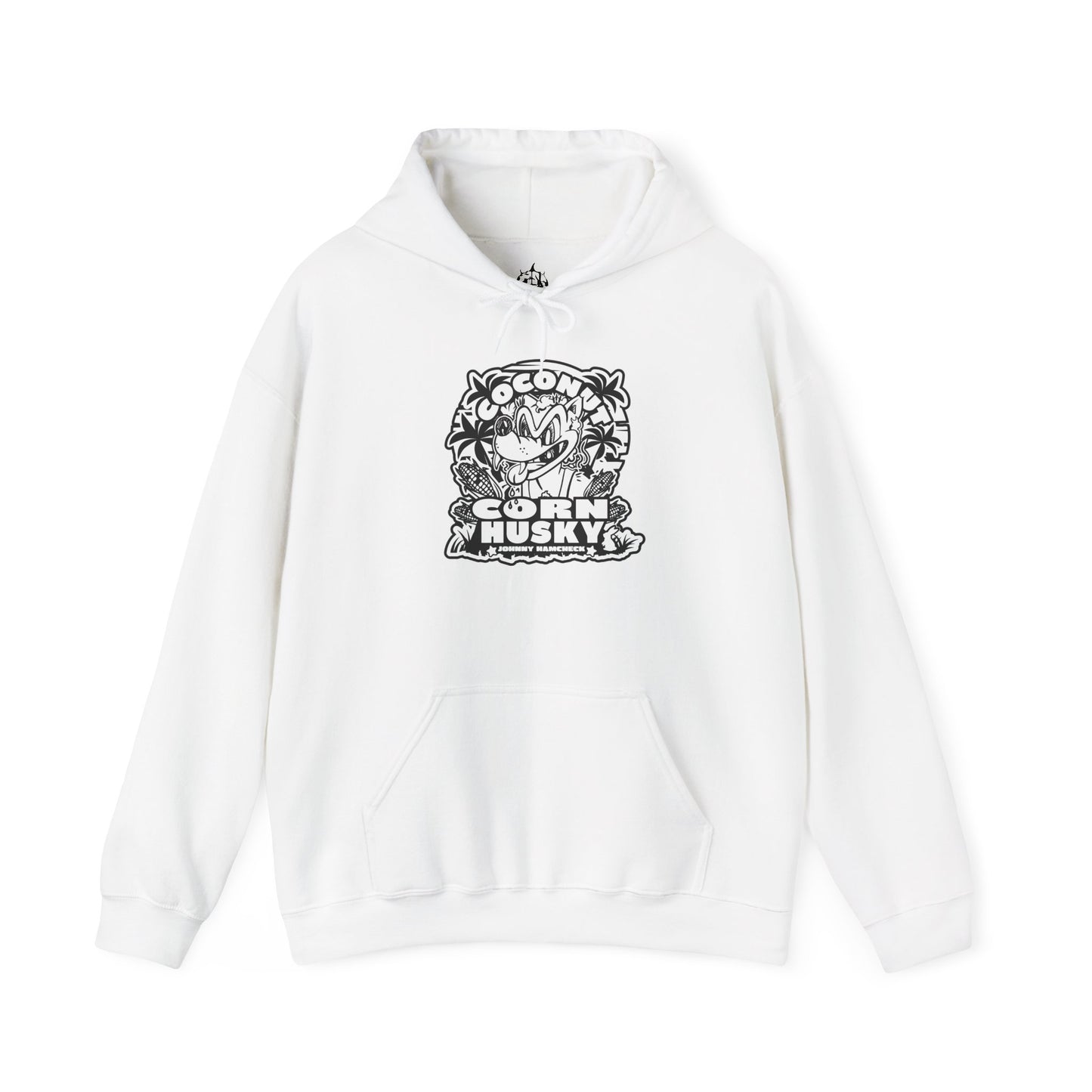 Coconut CornHusky  Black&White Logo- Hoodie