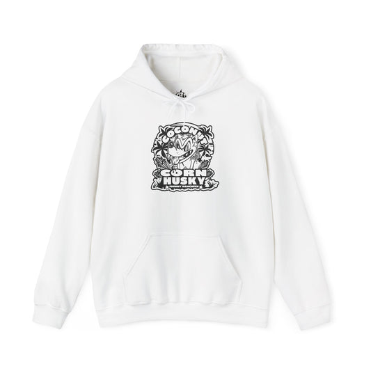 *Coconut CornHusky  Black&White Logo- Hoodie
