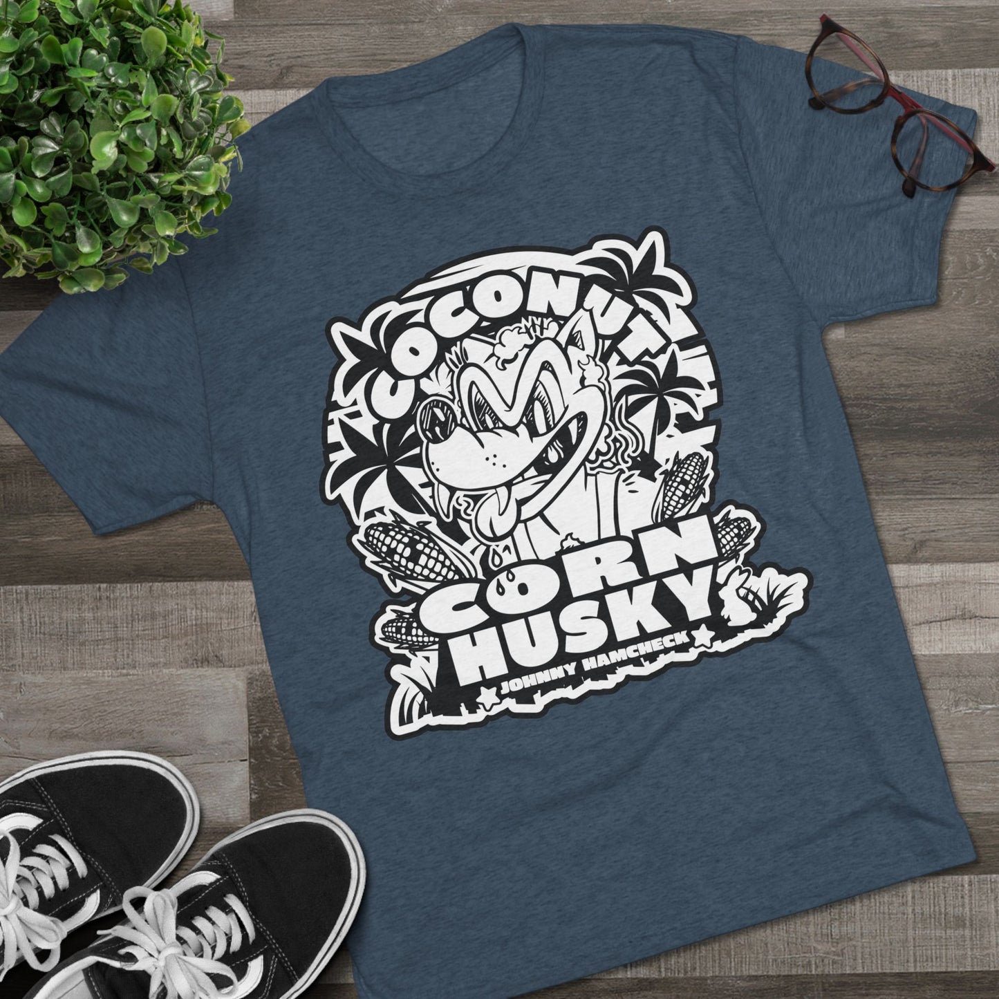 Coconut CornHusky  Black&White Logo- T- shirt