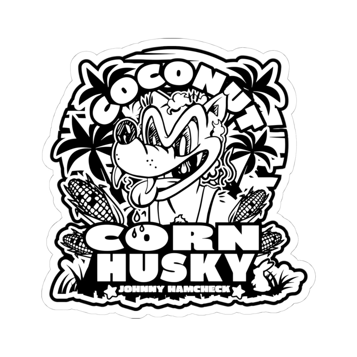 Coconut Corn Husky - Sticker