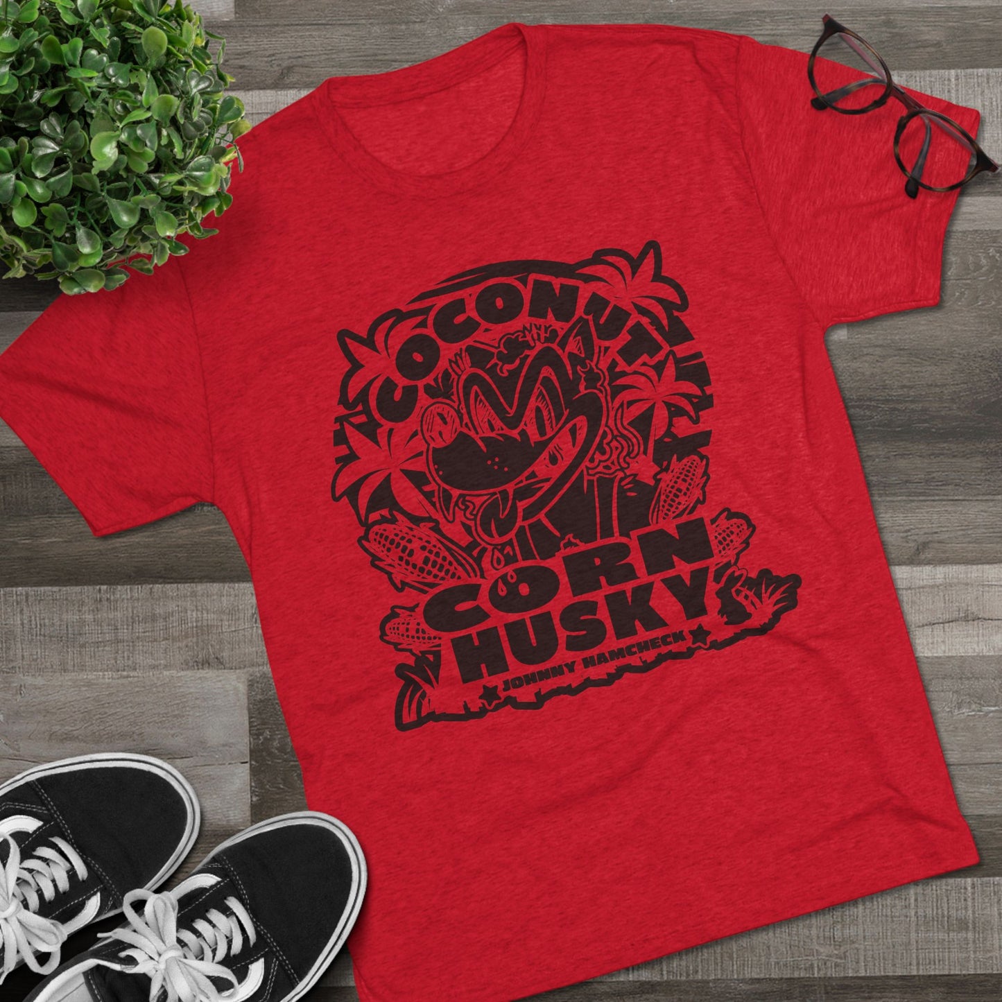 Coconut Corn Husky Black Logo T-Shirt