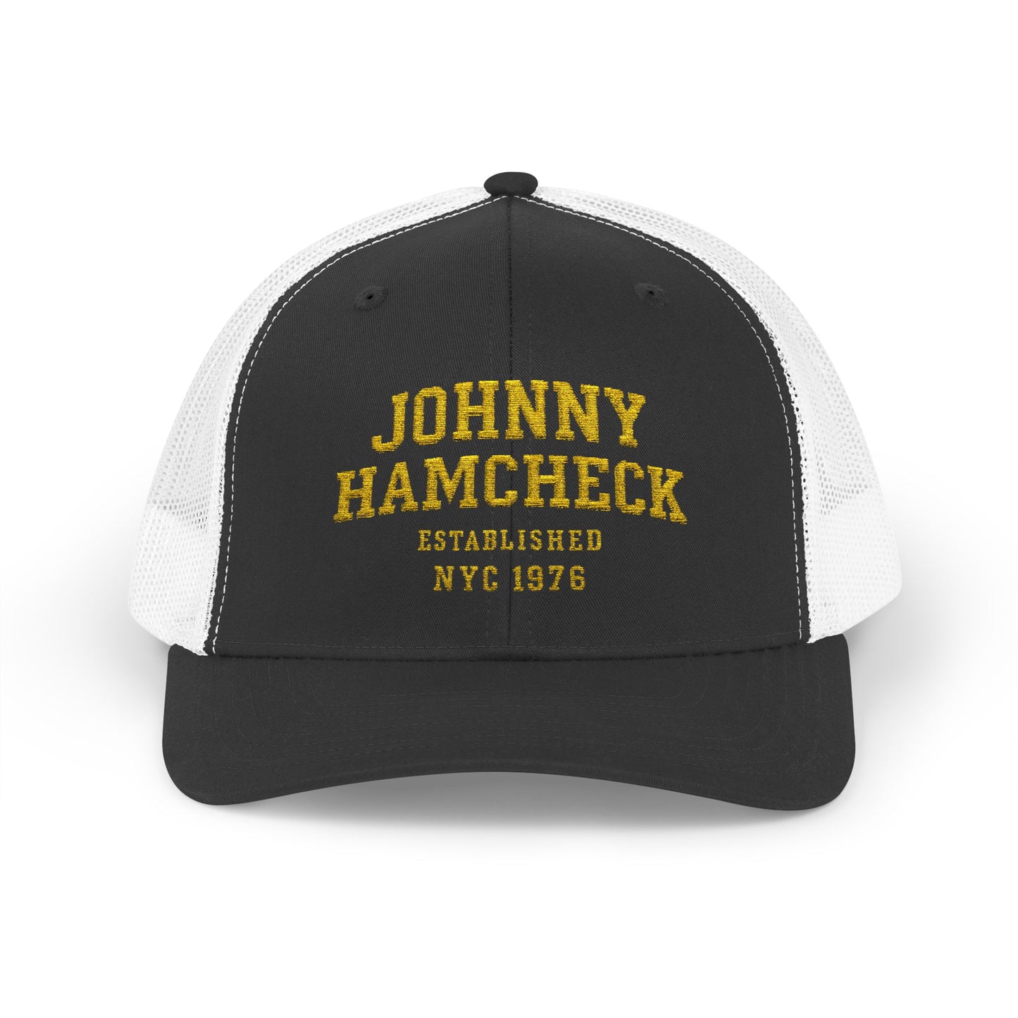 *Vintage Johnny Hamcheck Red Snapback Trucker Cap