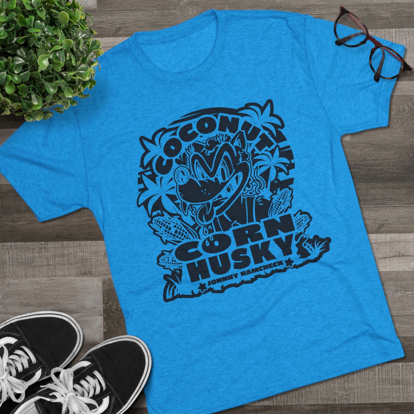 Coconut Corn Husky Black Logo T-Shirt