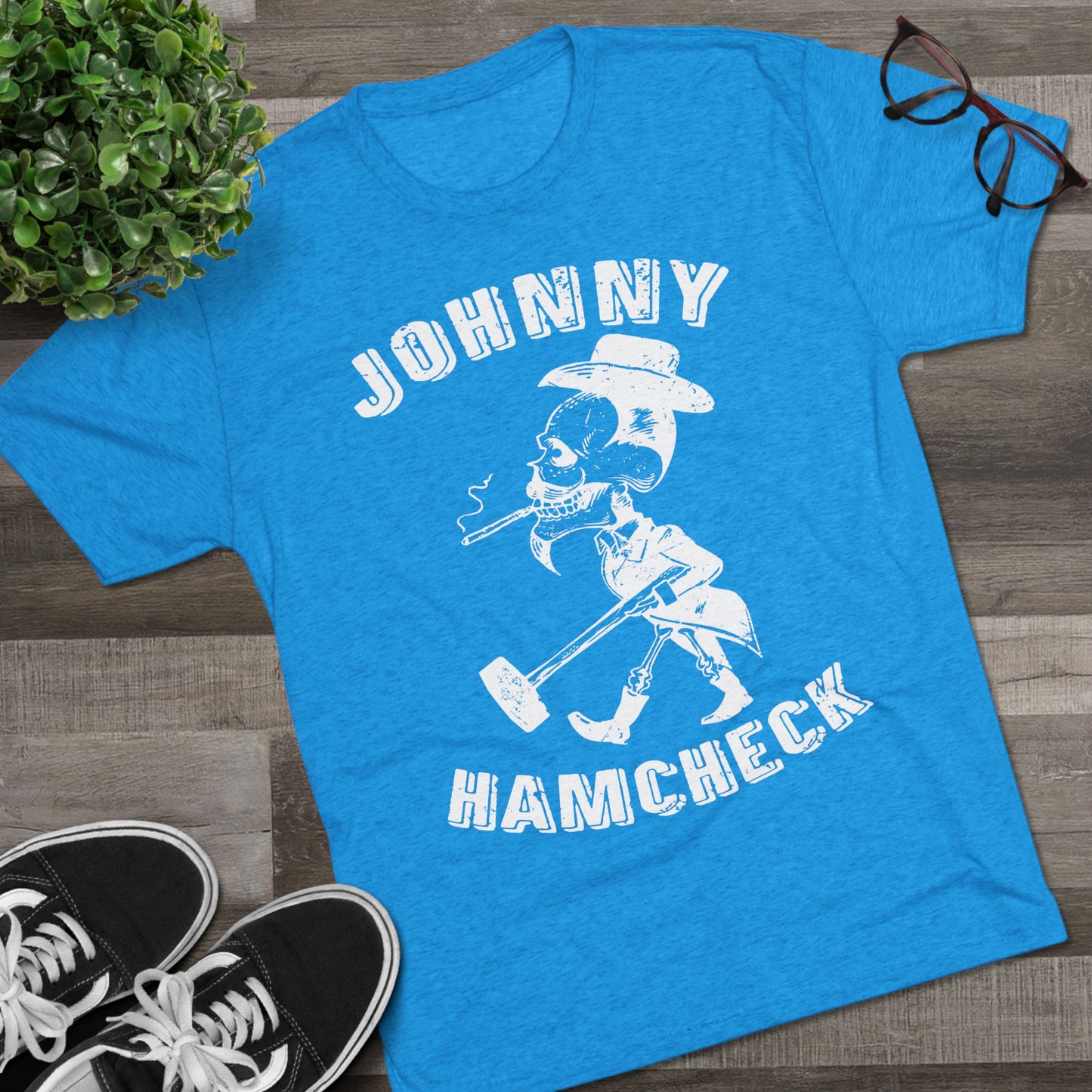 Johnny Hamcheck White Logo T-Shirt