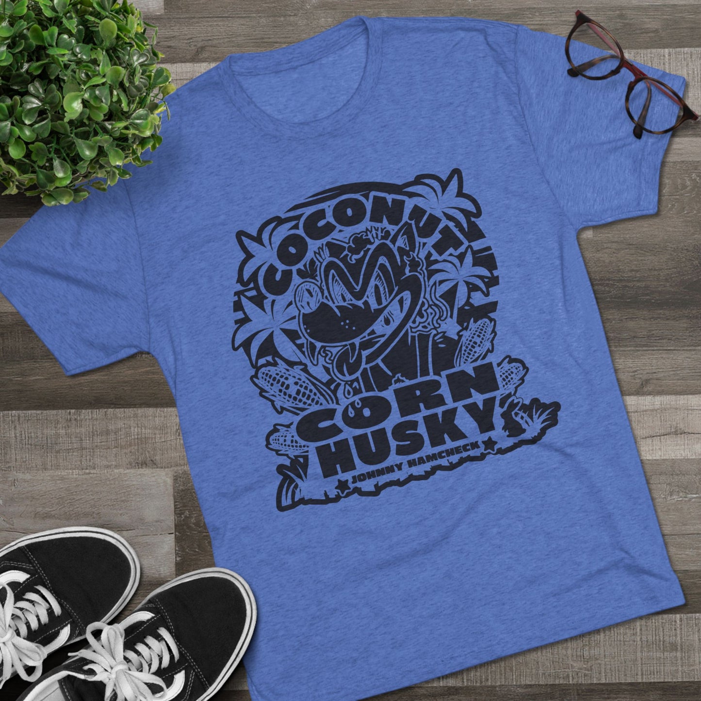 Coconut Corn Husky Black Logo T-Shirt