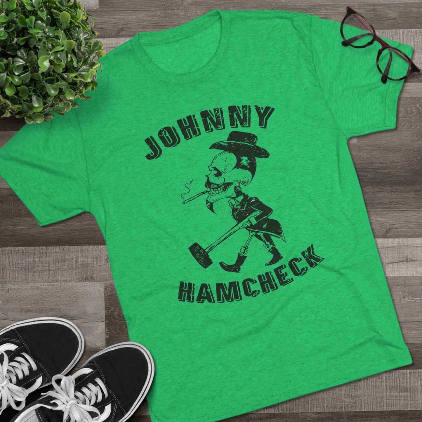 Johnny Hamcheck Blk Logo T-Shirt