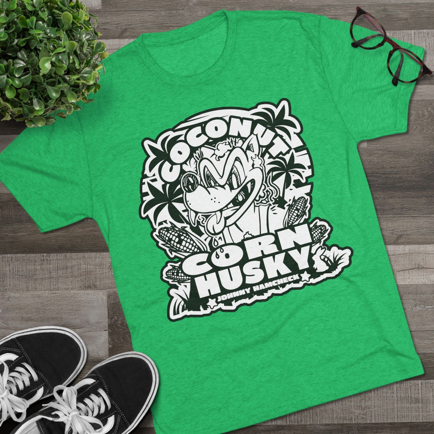 Coconut CornHusky  Black&White Logo- T- shirt