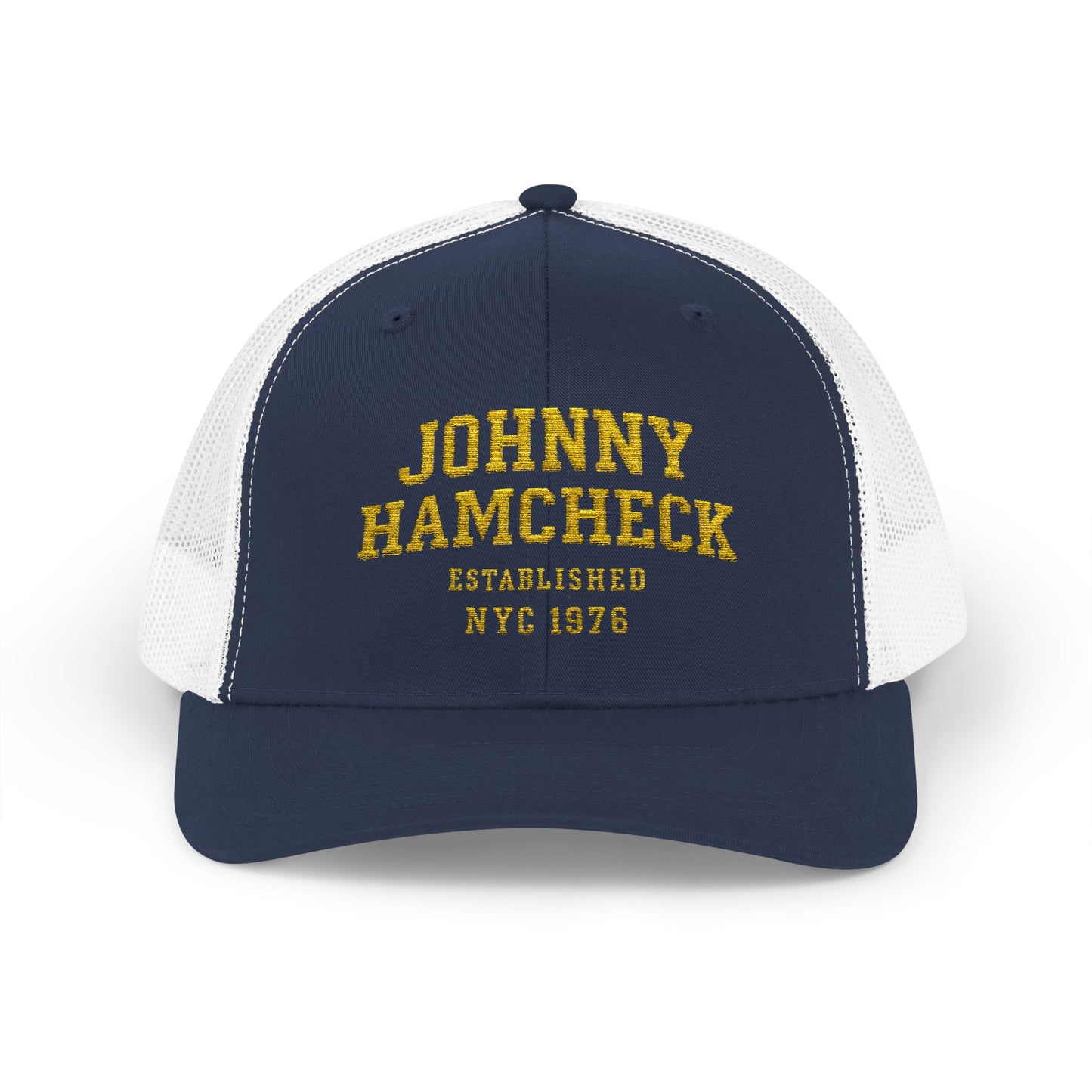 *Vintage Johnny Hamcheck Red Snapback Trucker Cap