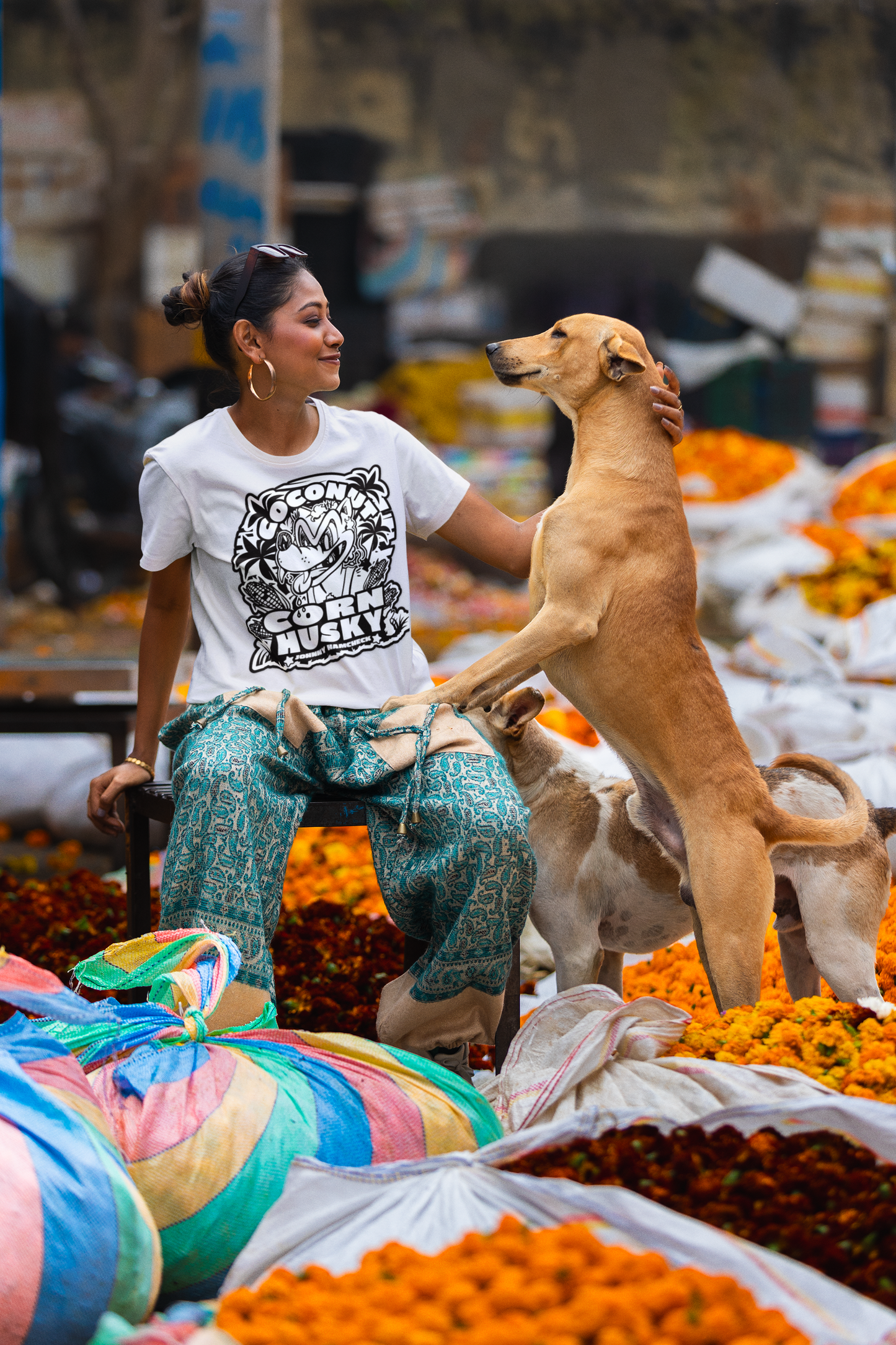 Coconut CornHusky Logo- T- shirt