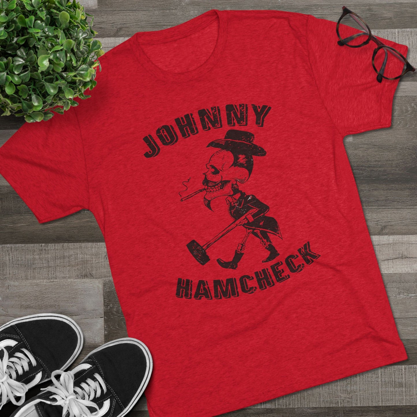 Johnny Hamcheck Blk Logo T-Shirt