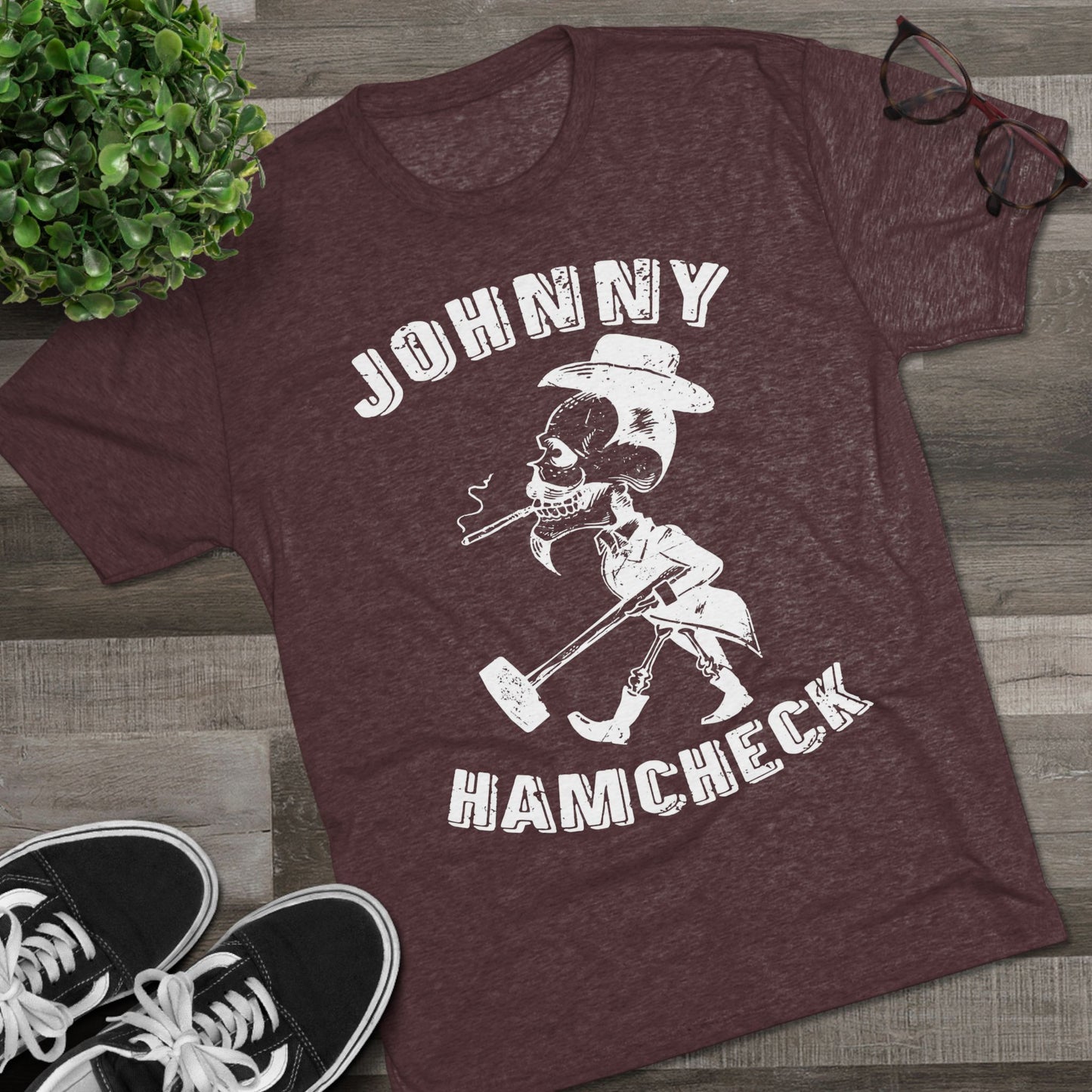 Johnny Hamcheck White Logo T-Shirt