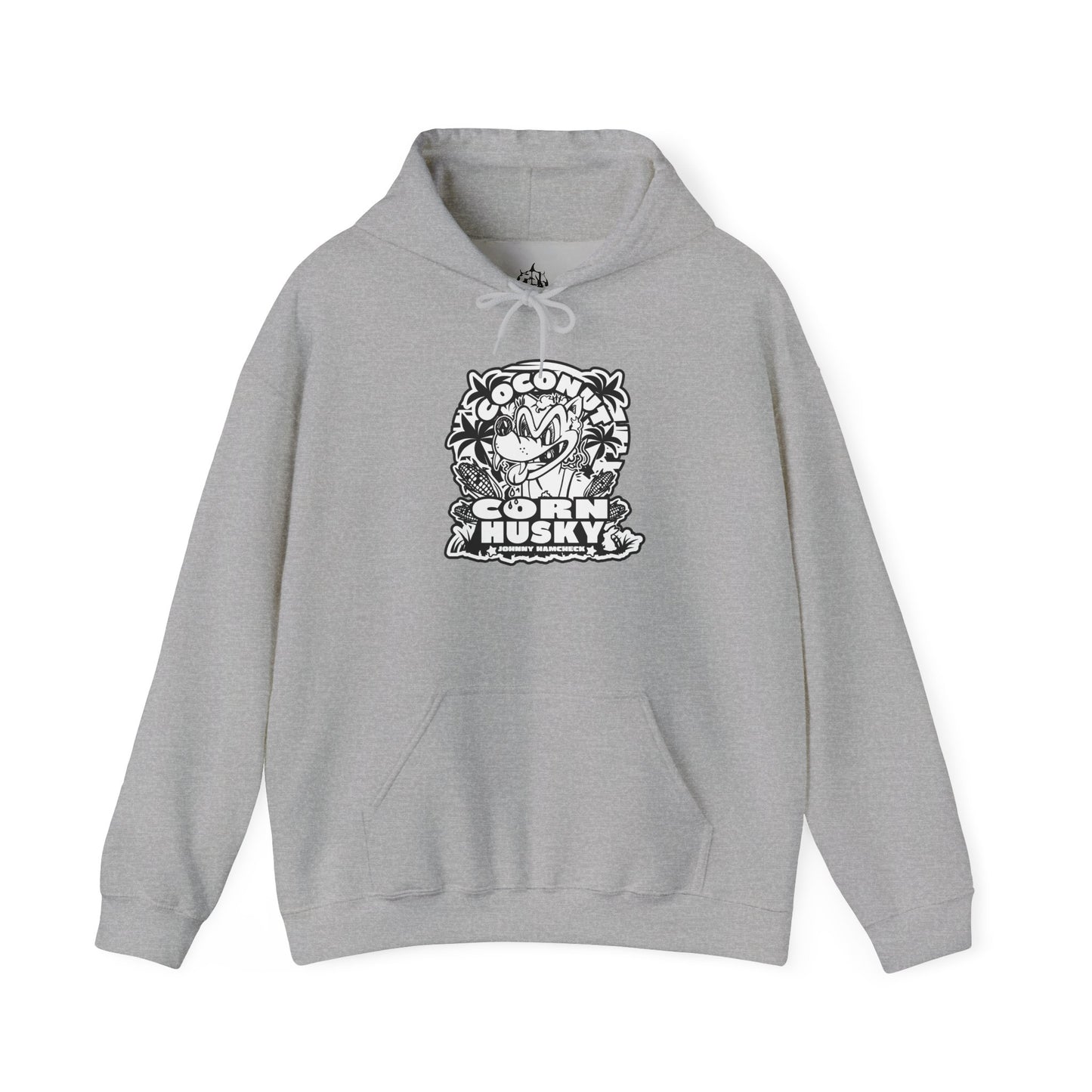 Coconut CornHusky  Black&White Logo- Hoodie
