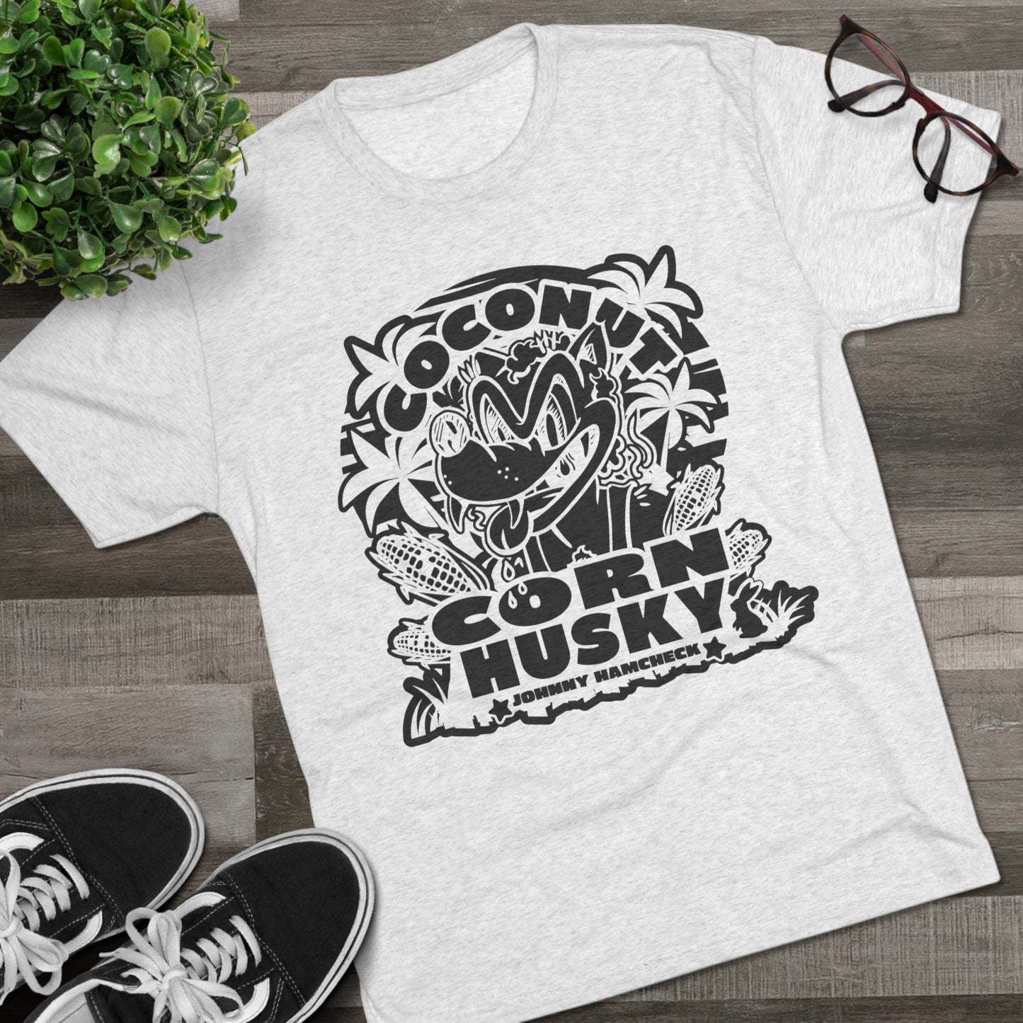 Coconut Corn Husky Black Logo T-Shirt