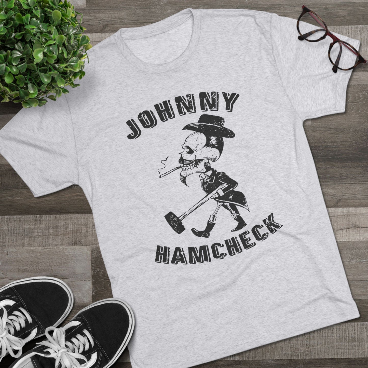 Johnny Hamcheck Blk Logo T-Shirt