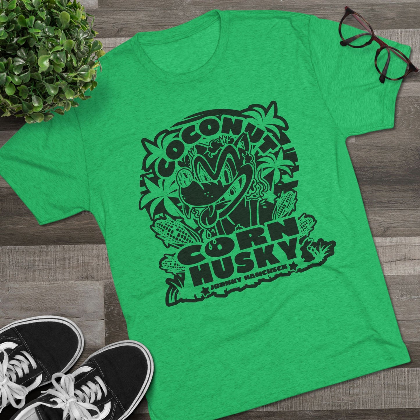 Coconut Corn Husky Black Logo T-Shirt