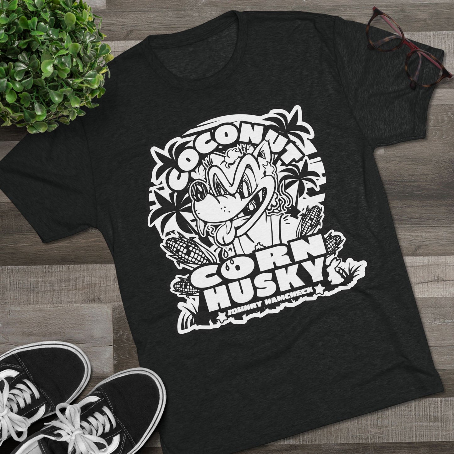 Coconut CornHusky  Black&White Logo- T- shirt