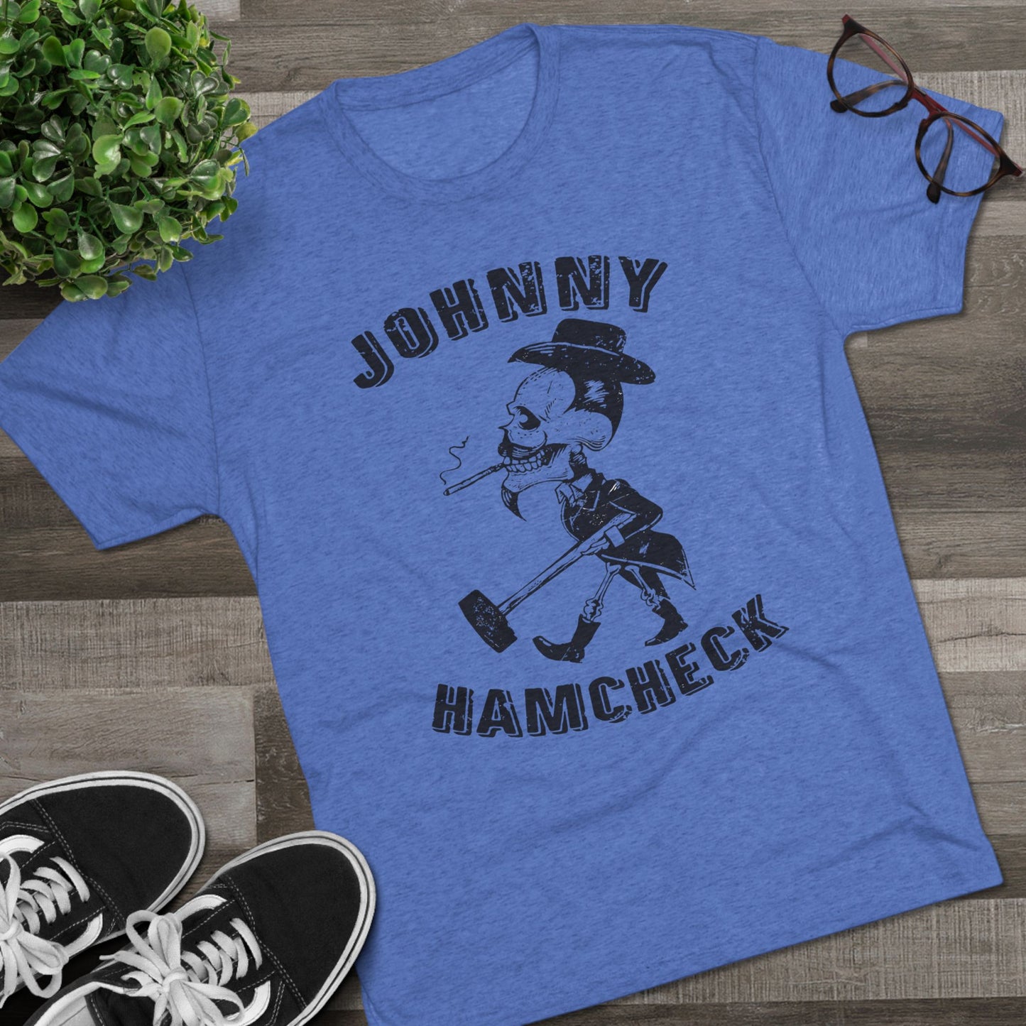 Johnny Hamcheck Blk Logo T-Shirt