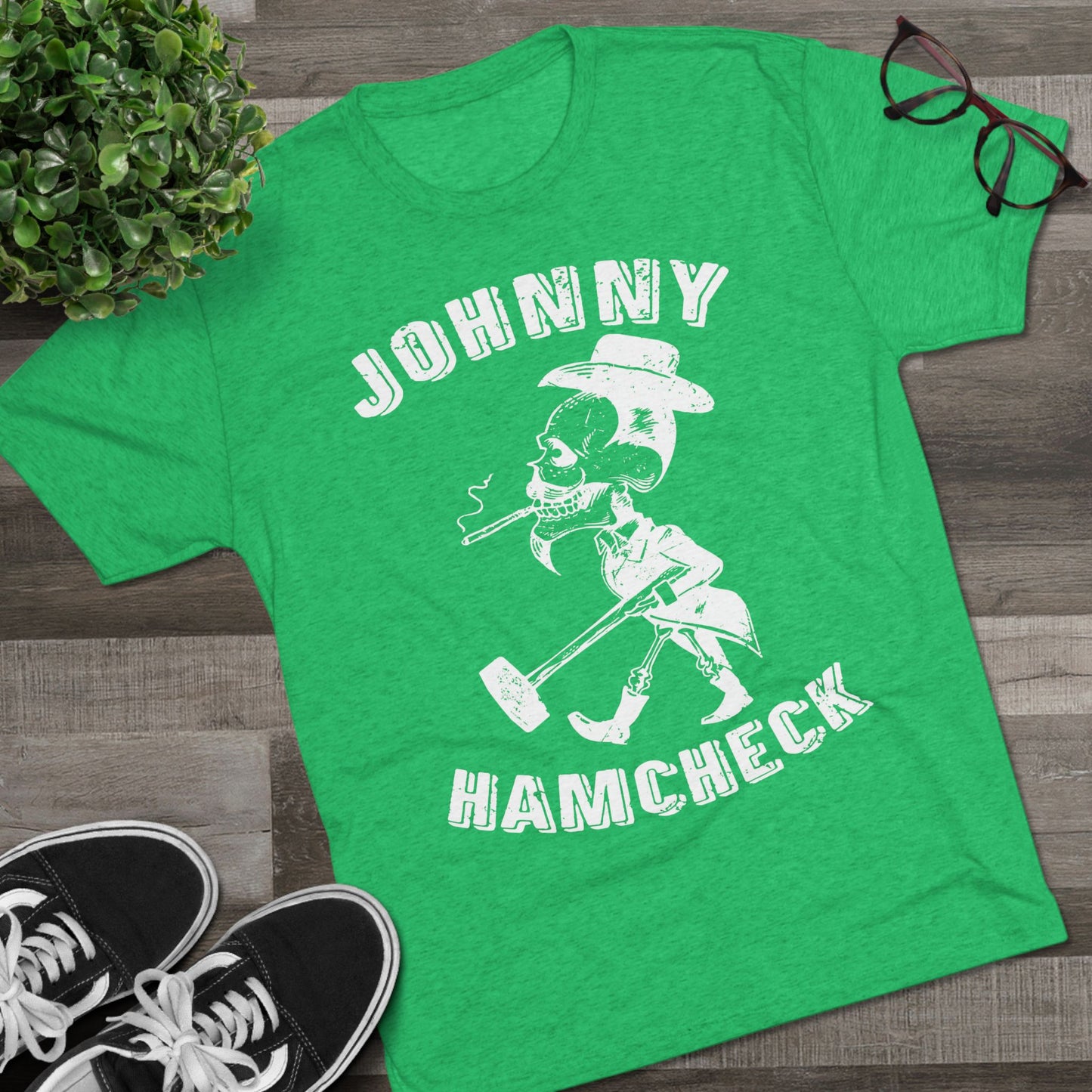 Johnny Hamcheck White Logo T-Shirt